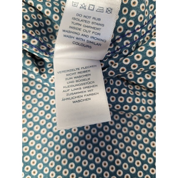 Charles Tyrwhitt Mens XLarge Weekend Extra Slim Button Up Green Eye Dot - Picture 9 of 10